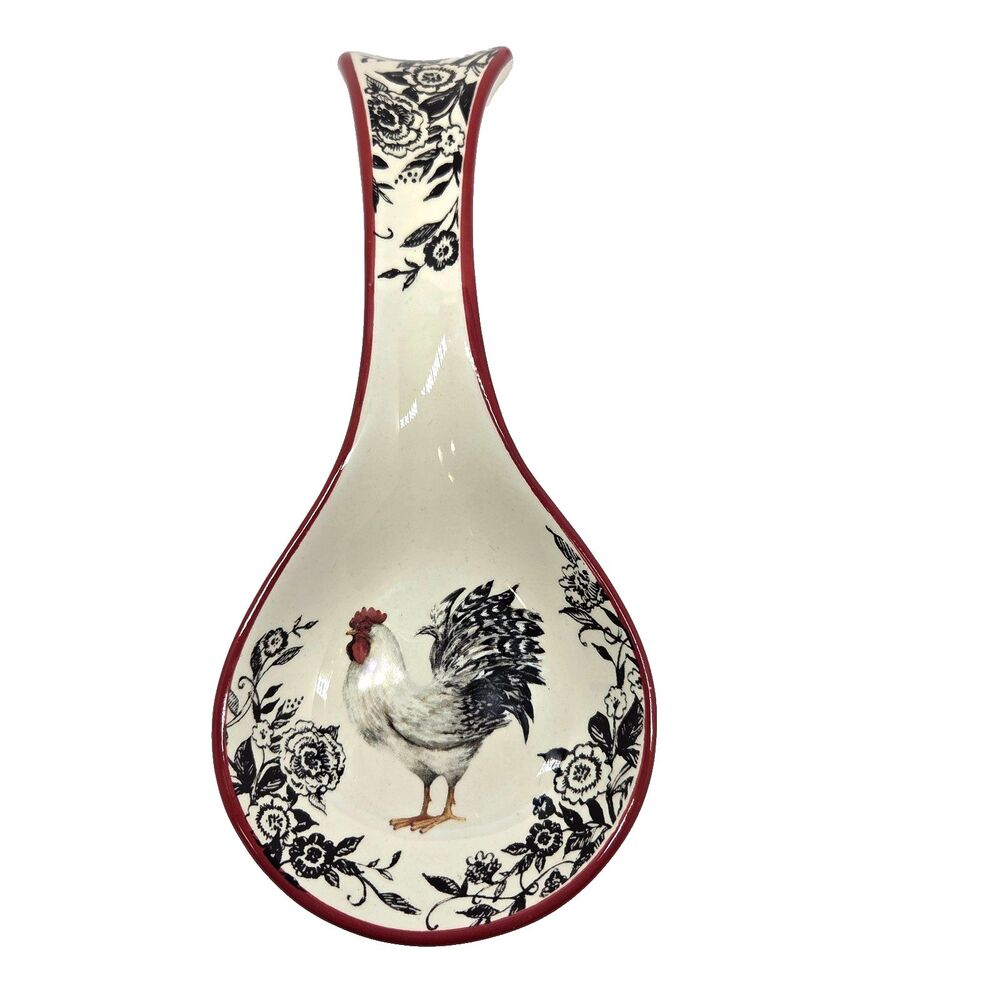 Cracker Barrel Susan Winget Spoon Rest Rooster 10"